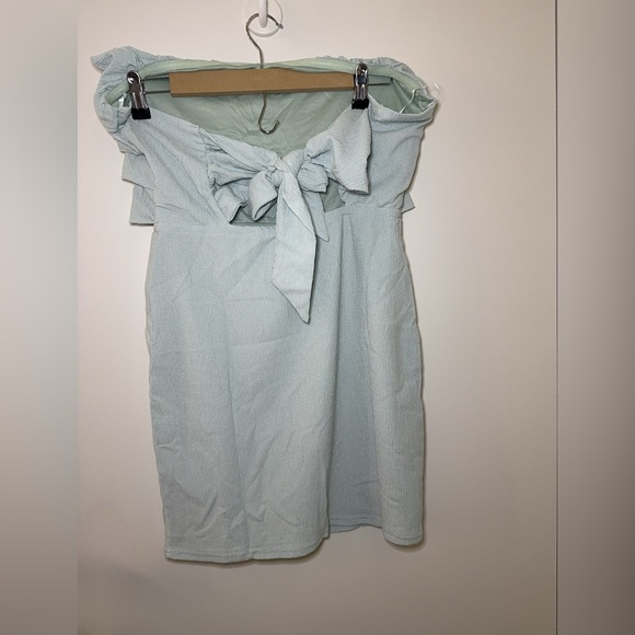 Mini Ruffle Mint Dress - Picture 4 of 5